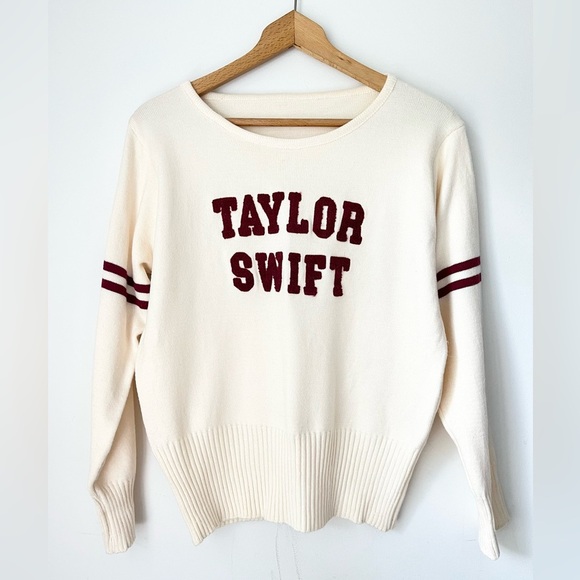 Taylor Swift Sweater Women’s Small Red Era Varsity Cheerleader Top - Picture 1 of 6